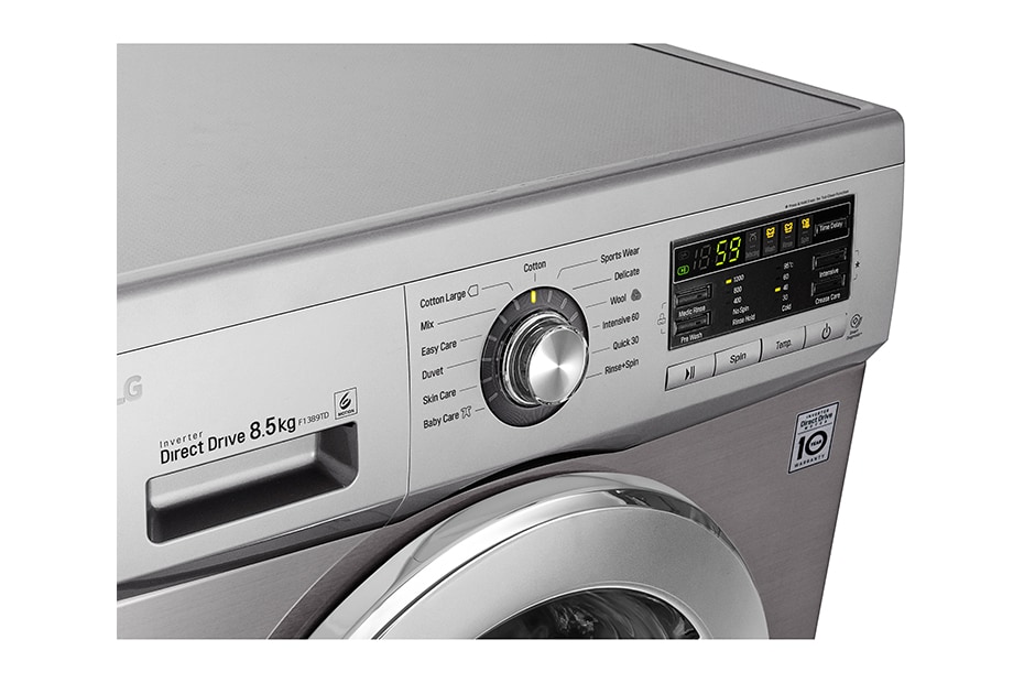 LG Lavarropas Carga Frontal 8,5Kg   Velocidad de Centrifugado 1200RPM, F1389TD, thumbnail 7